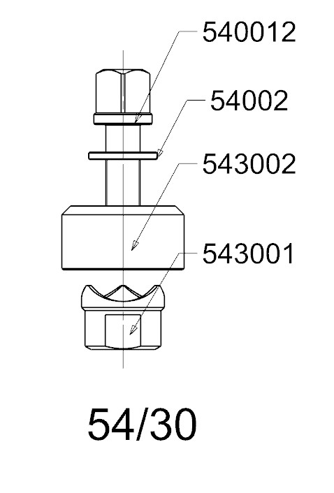PERFORADOR REDONDO PARA CHAPA  FORZA  SERIE 54